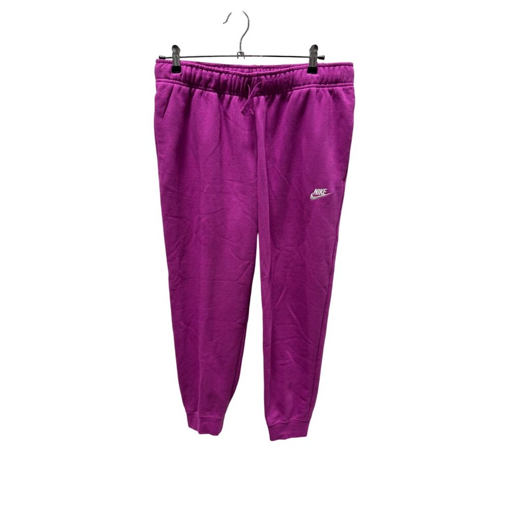 Nike Fuchsia Sportswear Club Fleece Women's Mid-Rise Joggers DQ5191-518 Size L